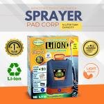 Pad Corp Li-Ion Lithium Battery Sprayer 12 Volt x 14 Amp 1 Year Battery Warranty, Light Weight, 4.5 LPM Copper Motor, 16 Liter Tank India's First Digital Volt Meter