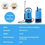 Pad Corp Lithium Suzo 5 Liter Battery Sprayer Tank Capacity, Very Light Weight, Rechargeable Lithium Battery Suitable Small office or home or bungalow Or Garden
