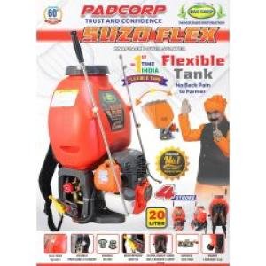 Pad Corp Suzo Flex, India's 1St Flexible Tank Premium 4 Stroke Petrol Engine Operated Power Sprayer, 20 Liter Capacity